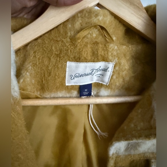 Yellow and Cream Plaid Jacket looking for a home!  Perfect for fall weather! - Picture 2 of 3